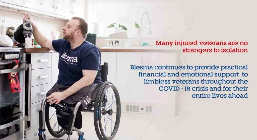 Photo of veteran being supported by Blesma.