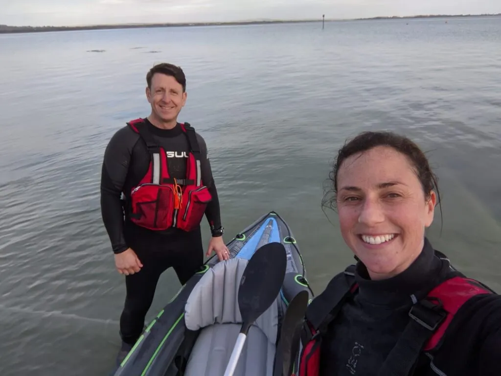 Safeguard day out kayaking - Hal Magill and Becky Higgs